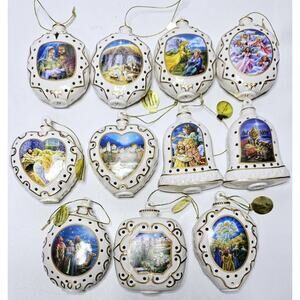 DANBURY MINT Nativity Illuminated Ornament Light Covers w/Christmas Bible Verses